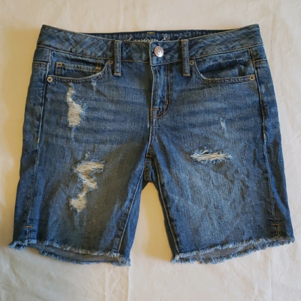 American Eagle Distressed Cut Off Jean Shorts